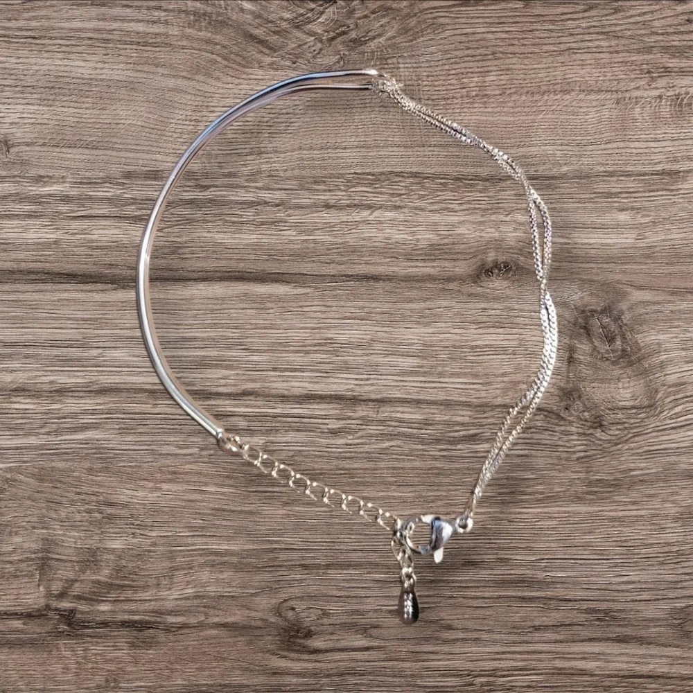 🩷 3 for $15: Sterling Silver Arch Bracelet, 7
